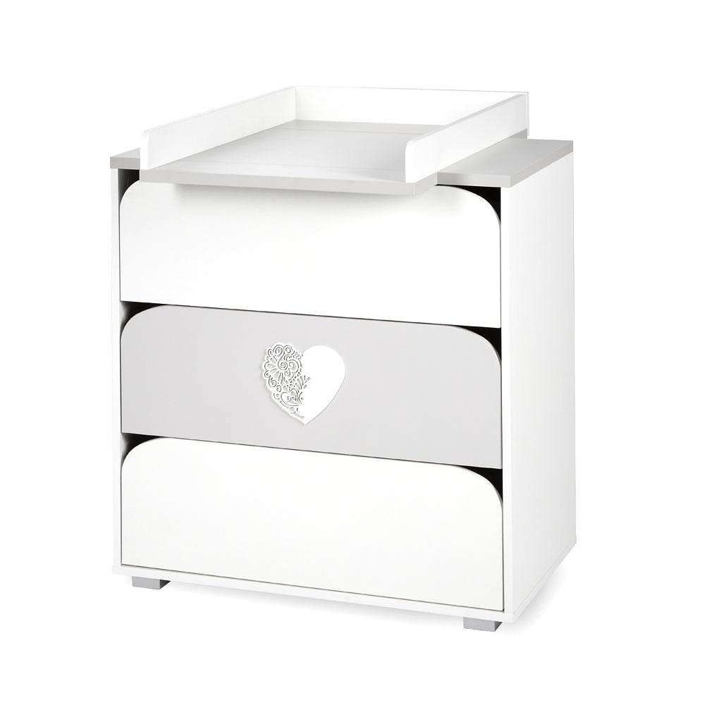 Nel Heart chest of drawers with changing tray